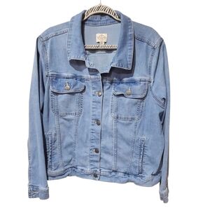 St. Johns Bay Light Blue Denim‎ Jacket for Women Size XXL
